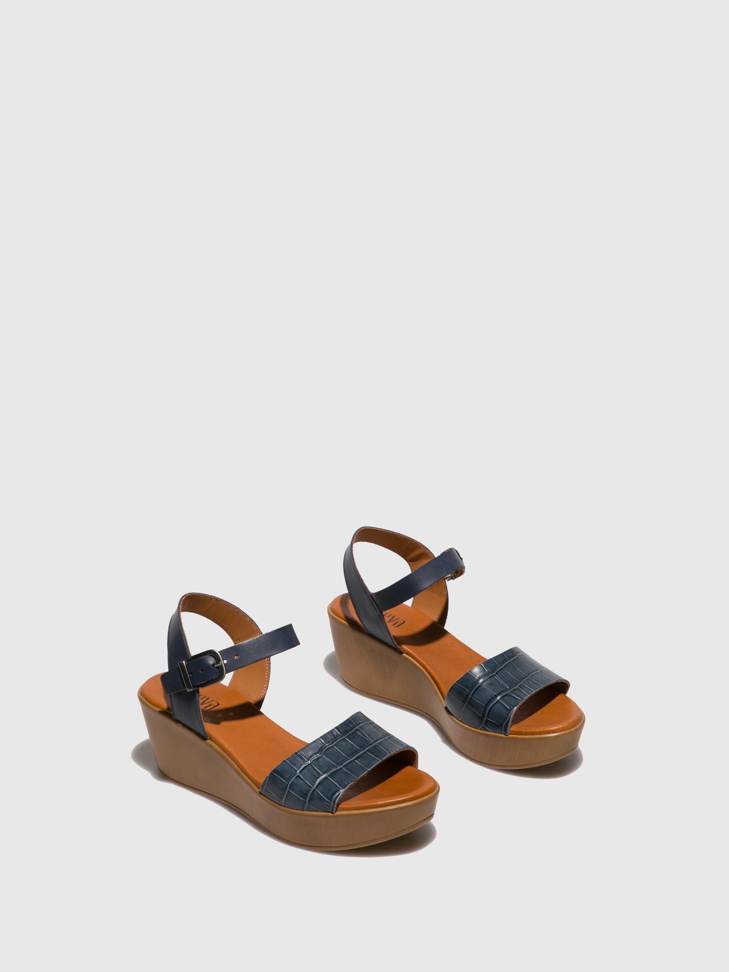 Foreva Sandálias de Cunha em Azul Marinho